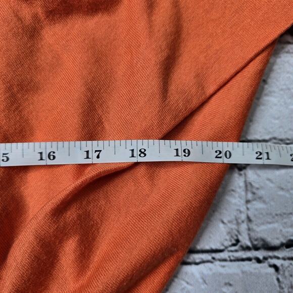 Lauren Ralph Lauren Silk Blend Orange Open Shawl Cardigan Sweater Size L/XL - Picture 7 of 8